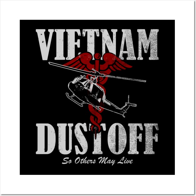 UH-1 Huey Vietnam Dustoff (distressed) Wall Art by TCP